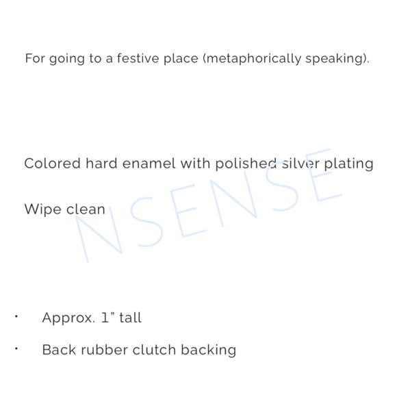 FIGS | V Coterie Merry And Bright Enamel Pin - Picture 2 of 2